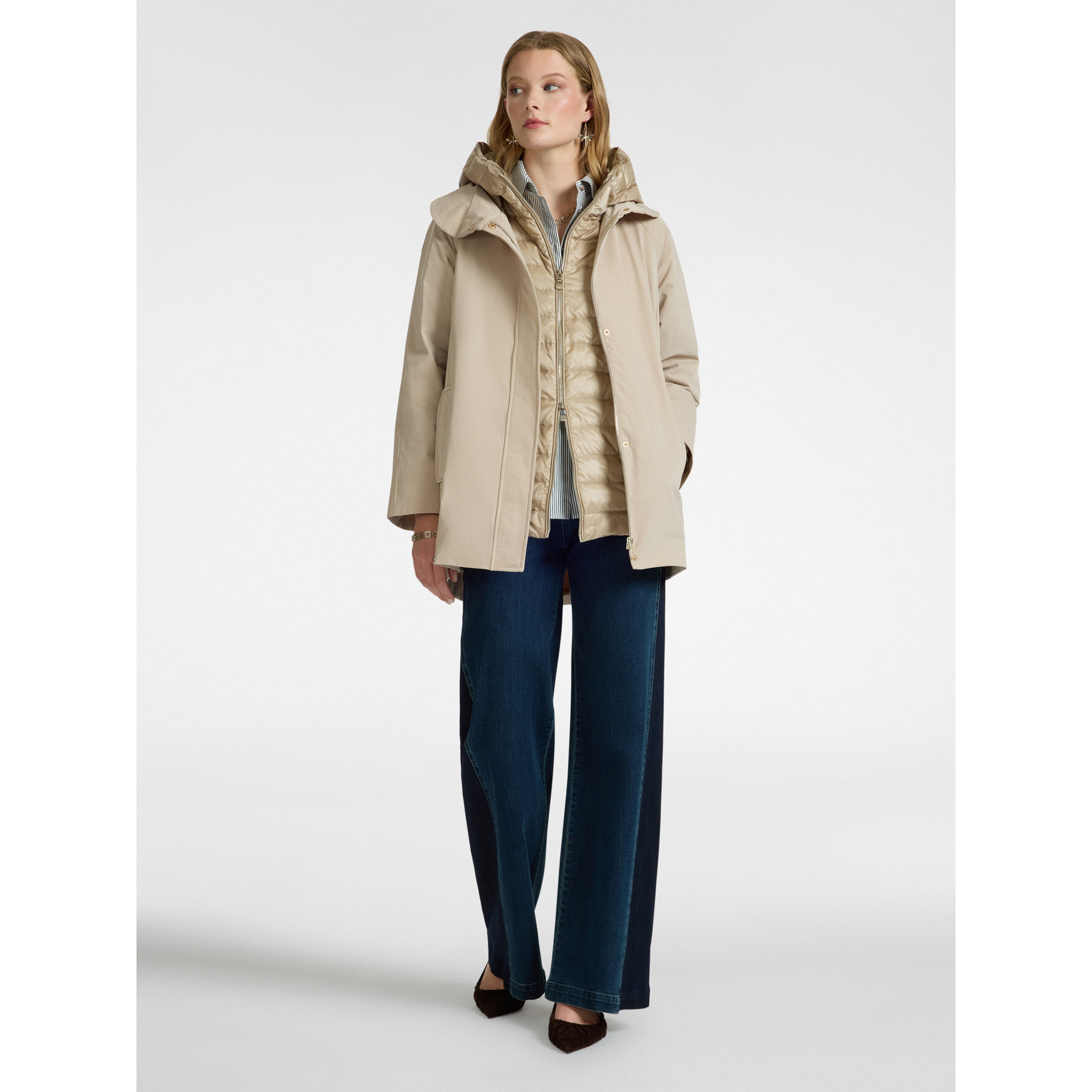 Elena Mirò - Piumino layering - Beige