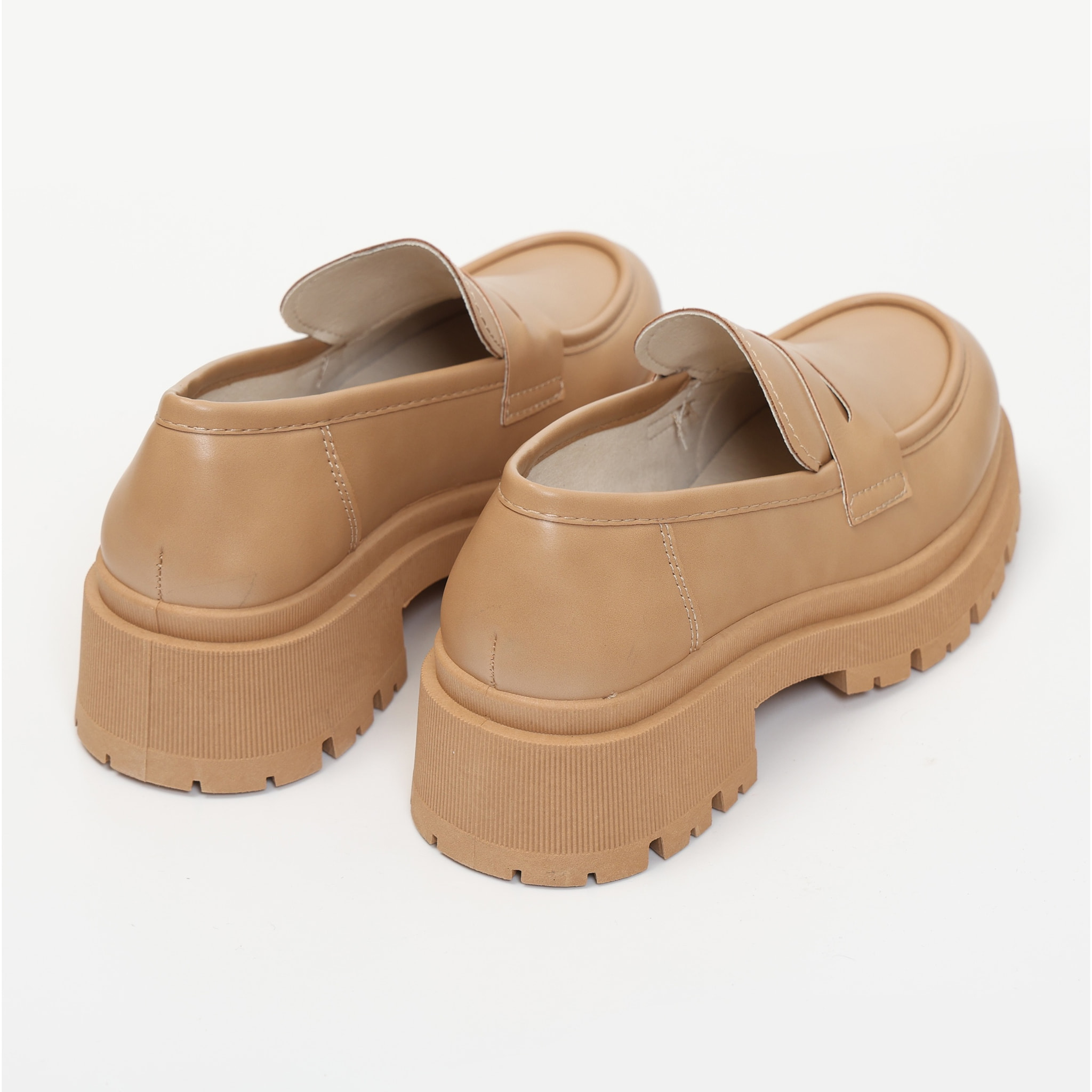 Mocassini platform in simil pelle