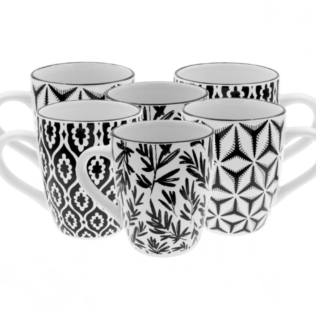 Lot de 6 mugs, SAVANA