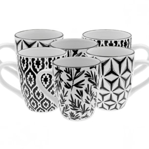 Lot de 6 mugs, SAVANA