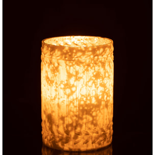 J-Line bougeoir Ezy - verre - blanc - large