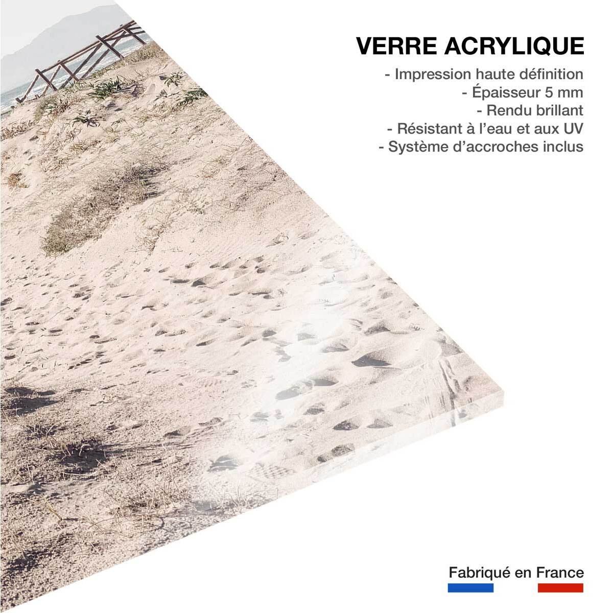 Tableau mer chemin de sable  Tableau plexiglas