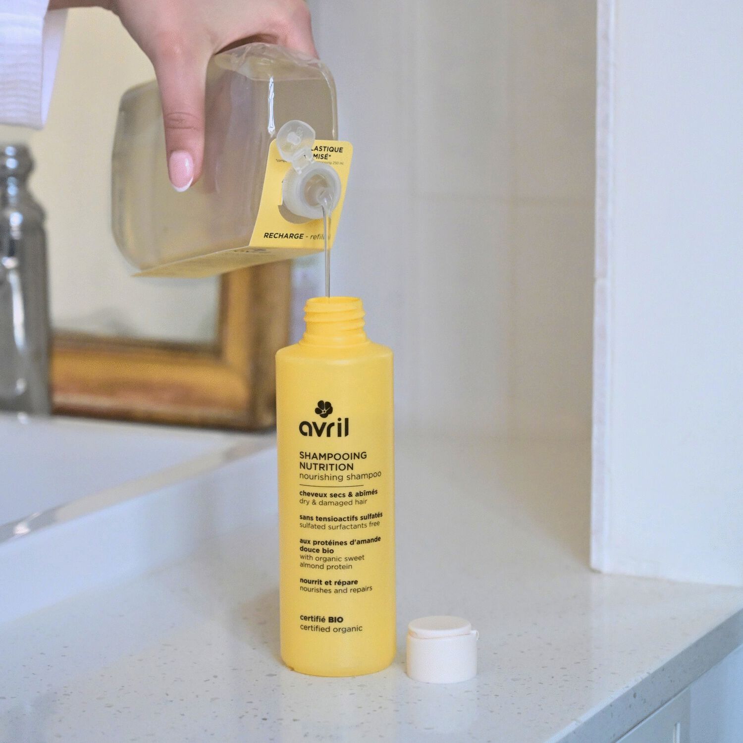 Shampooing Nutrition - Cheveux Secs & Abîmés - 250ml Certifié Bio - Shampooing Nutrition pour Cheveux Secs & Abîmés Certifié Bio