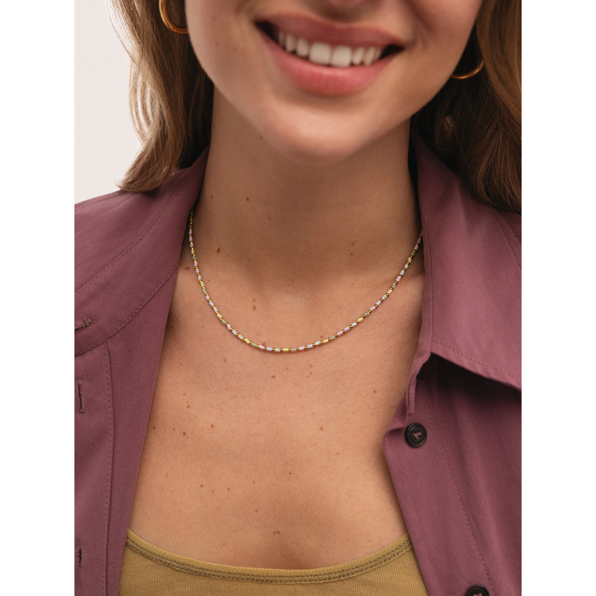 Collar Joy Colors Acero Baño Oro