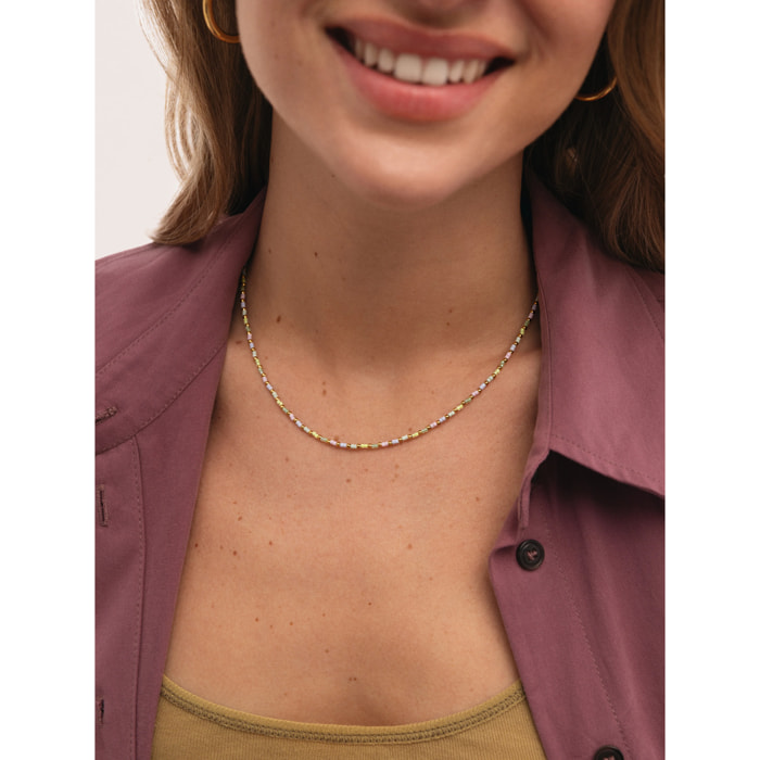 Collar Joy Colors Acero Baño Oro