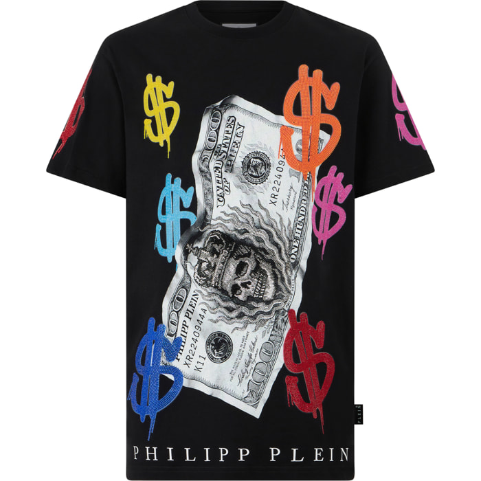 PHILIPP PLEIN Camiseta de cuello redondo y manga corta LOGO