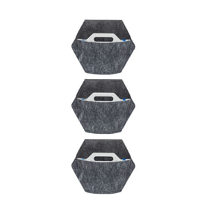 Macetas de pared autorriego hexagonal con 6 plantas colgantes