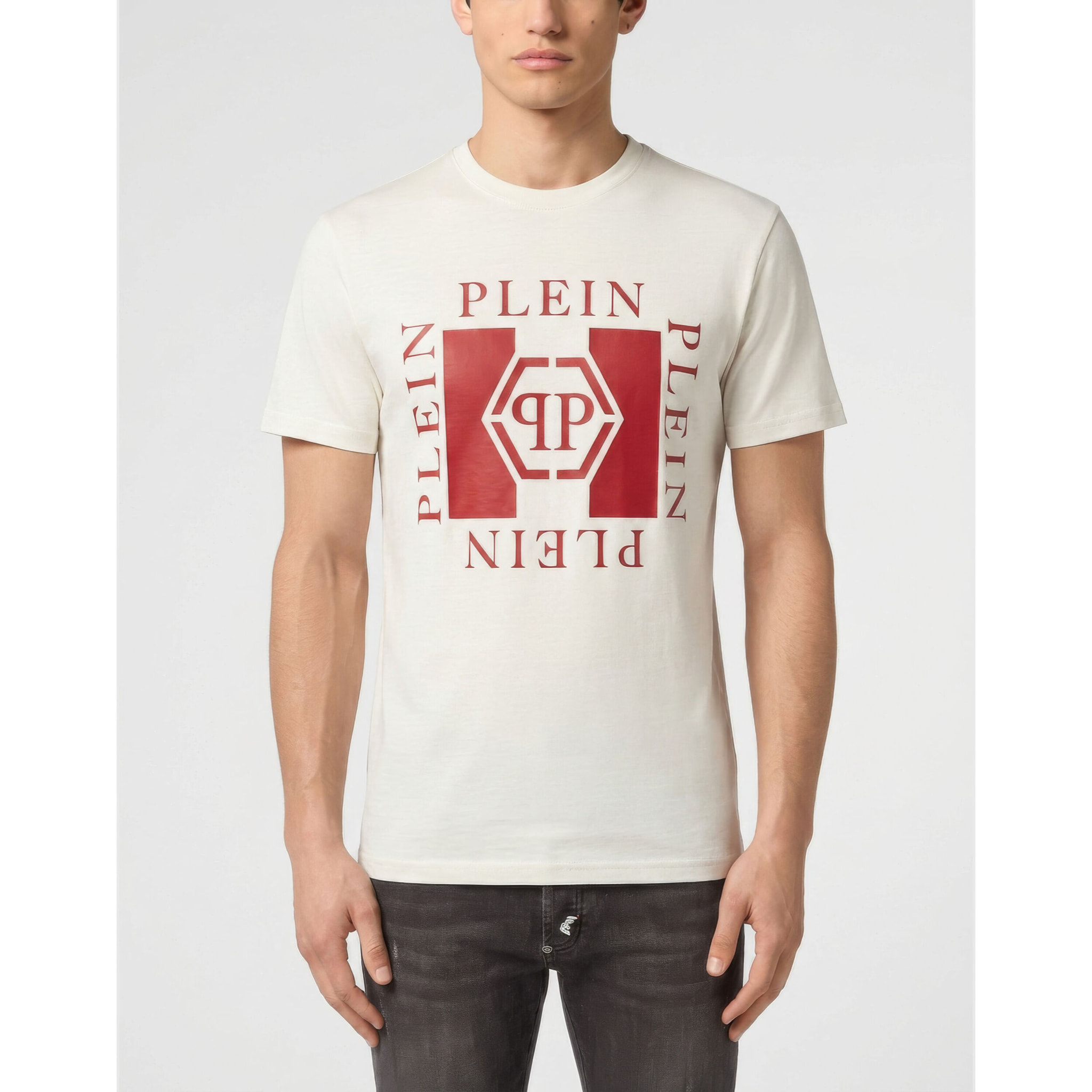 PHILIPP PLEIN Camiseta de cuello redondo y manga corta