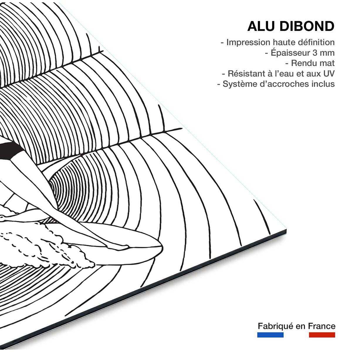 Tableau surfeuse Tableau alu Dibond