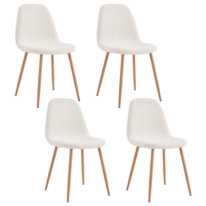 Chaise Bouclette Freya - Lot De 4