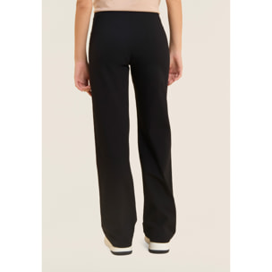 Pantaloni slim con gamba ampia e dettaglio piping