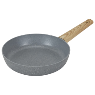 Poele Aluminium Forge Manche Effet Bois 20cm