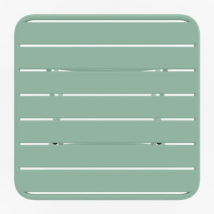 Table de jardin pliante en métal vert clair 2 personnes - Yumi