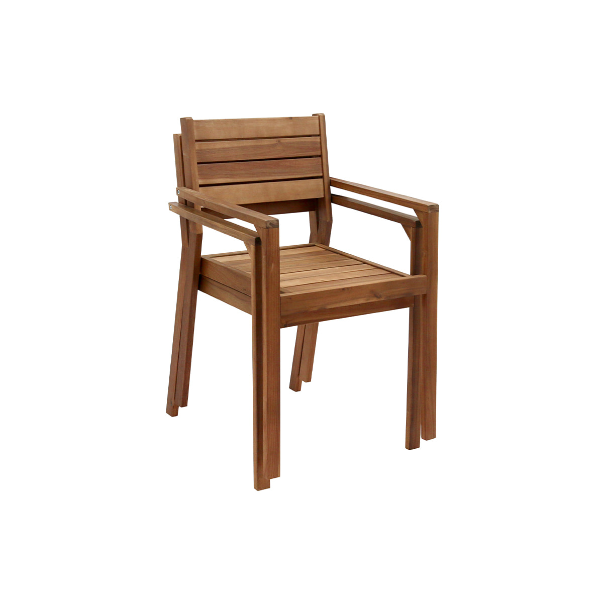 Fauteuils de jardin empilables en bois massif (lot de 2) CANOPEE