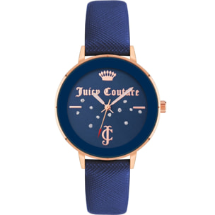 Reloj Juicy Couture JC1264RGNV Mujer Analogico Cuarzo con Correa de Polipiel