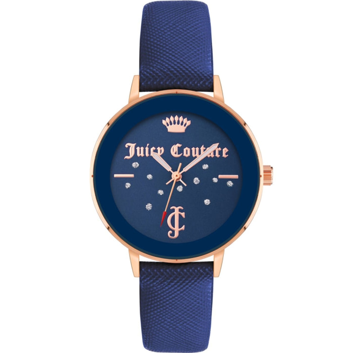 Reloj Juicy Couture JC1264RGNV Mujer Analogico Cuarzo con Correa de Polipiel