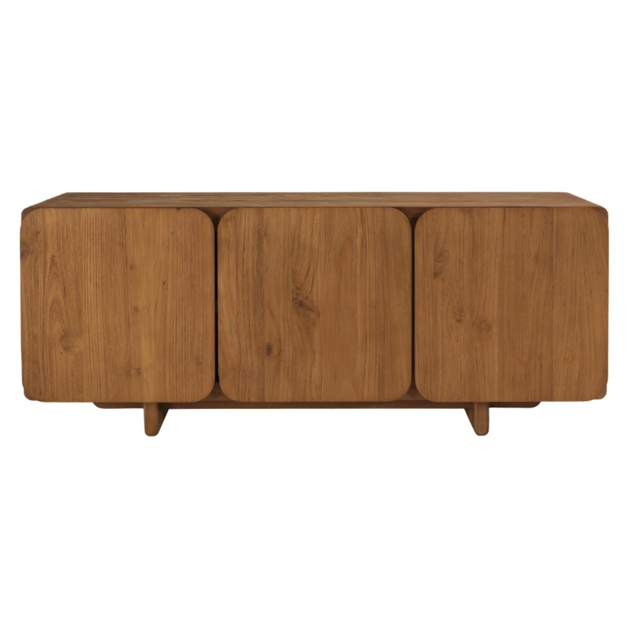 SIXTINE - Buffet 3 portes 120x40cm en bois de teck recyclé
