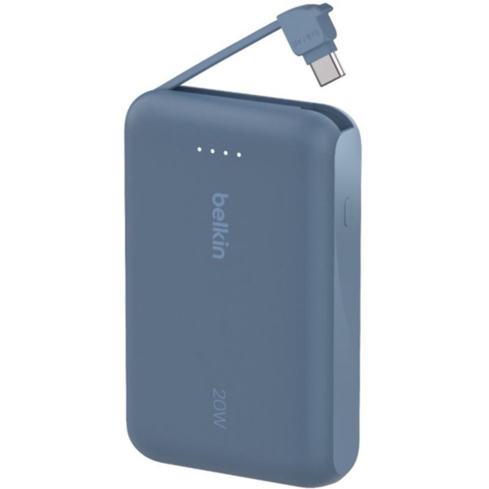 Batterie externe BELKIN 10000 mAh avec cable USB-C intégre bleu