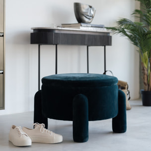 Tabouret-coffre 54cm bleu Kare Design