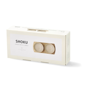 Plateau en bambou avec 2 bols Shoku