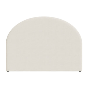Tête de lit en tissu bouclé beige 160 cm - Eva