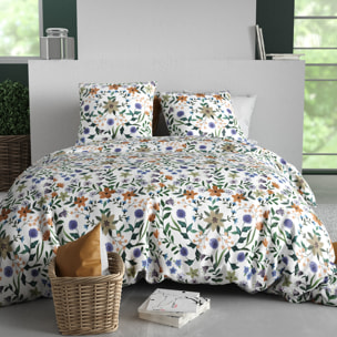 Parure housse de couette imprimé 100% coton - veitchs - vert