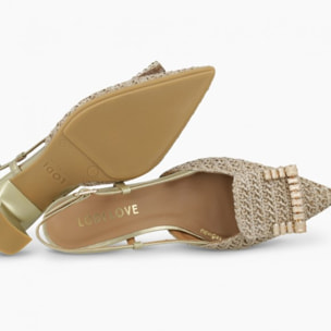 ZAPATOS DE SALÓN DORADOS KYOKO