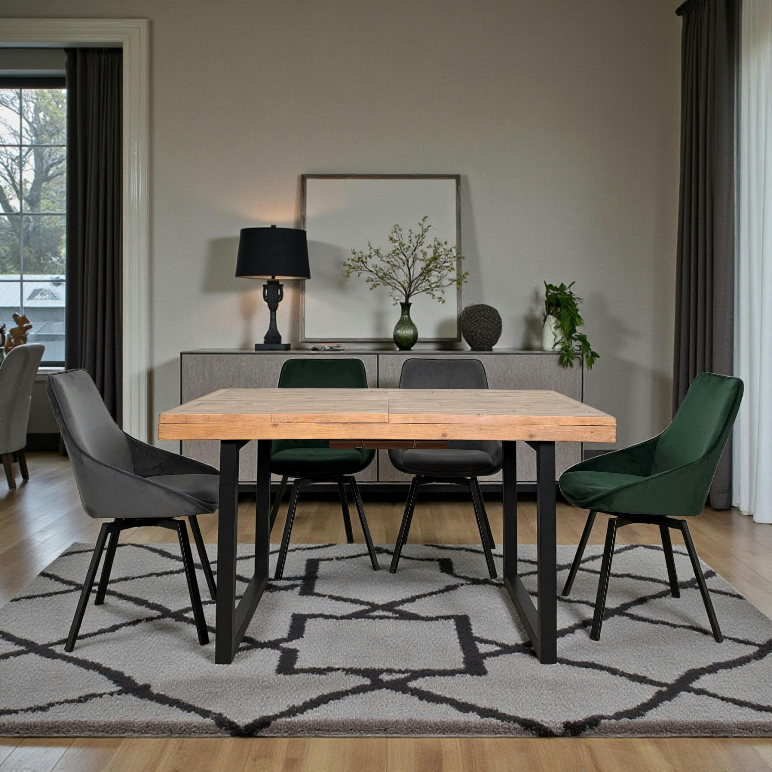 Table extensible 140/180 bois recyclé AUCKLAND