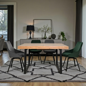 Table extensible 140/180 bois recyclé AUCKLAND