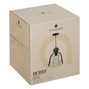 Suspension "Berry" métal gris D25cm