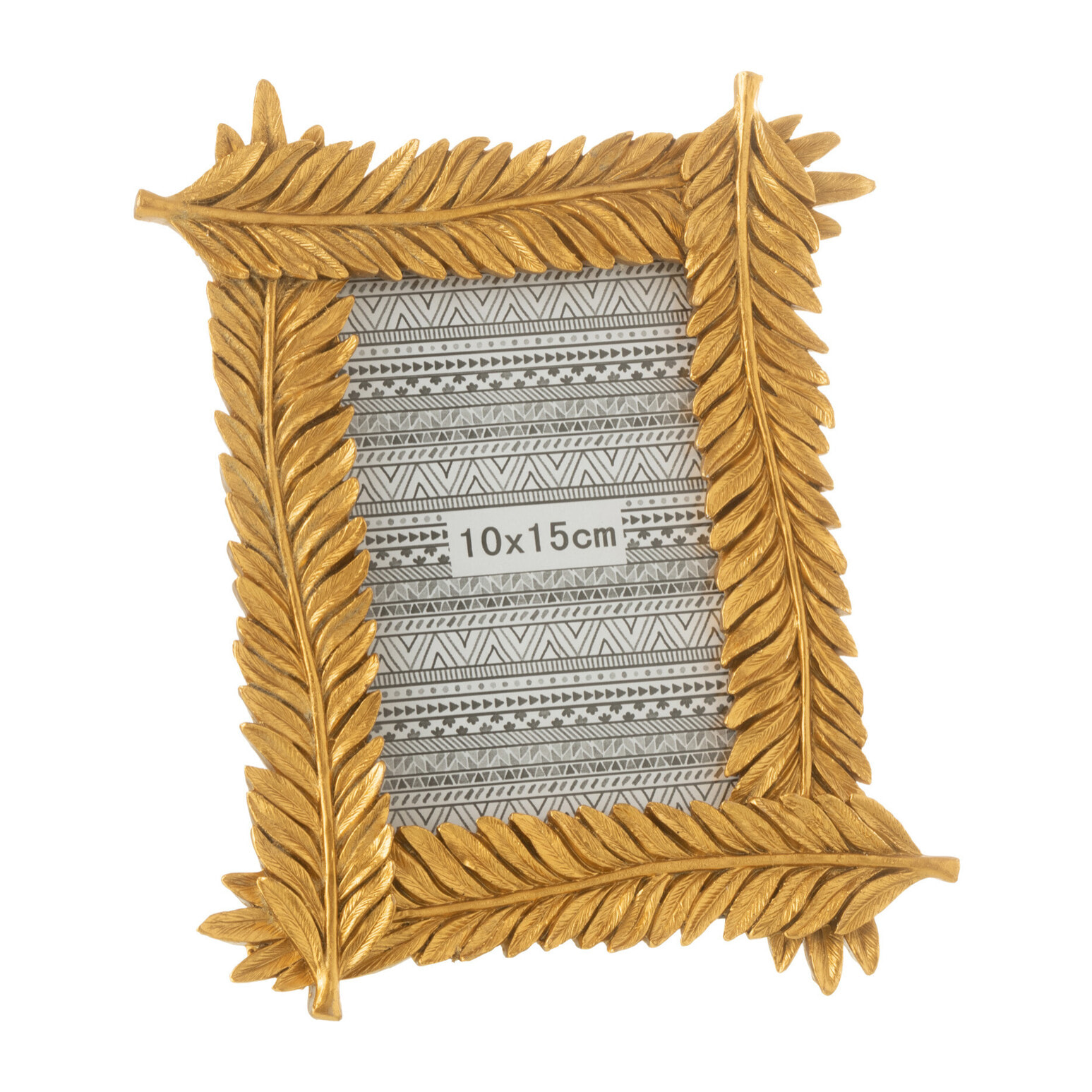 J-Line cadre photo Feuilles Longues - plastique - doré - petit