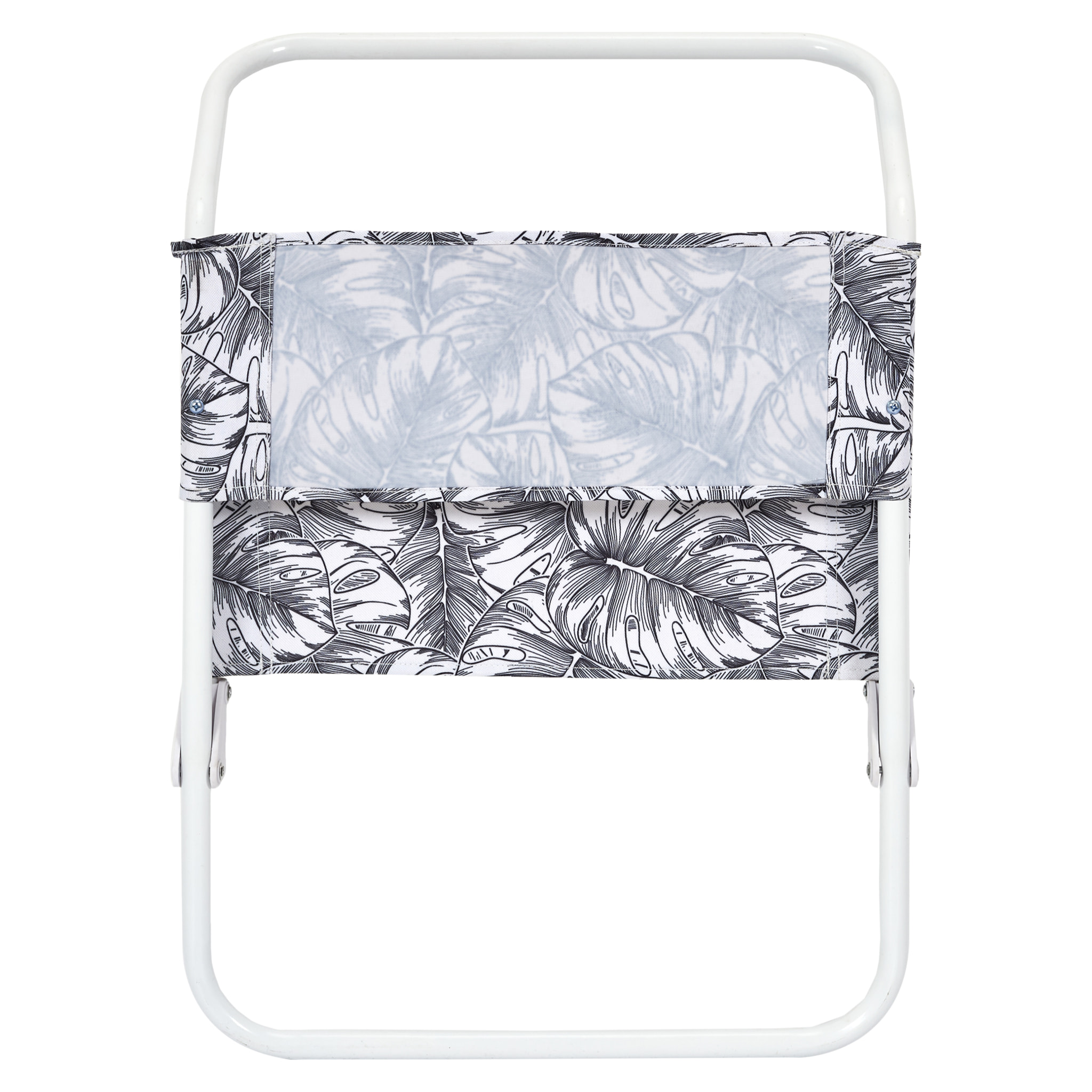 Chaise De Plage Pliante Natural Wild Blanc Noir - Lot De 6