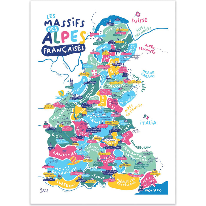 Affiche - Les Alpes - Sté!