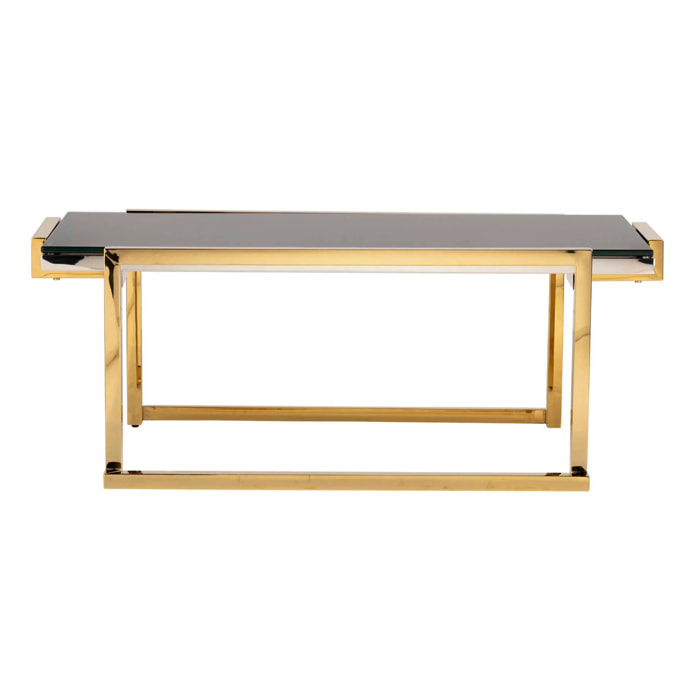 Mesa Centro Acero Inoxidable Cristal Novosibirsk 120x60x45 Cm