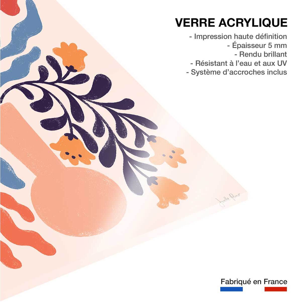 Tableau jolie fleurs Tableau plexiglas