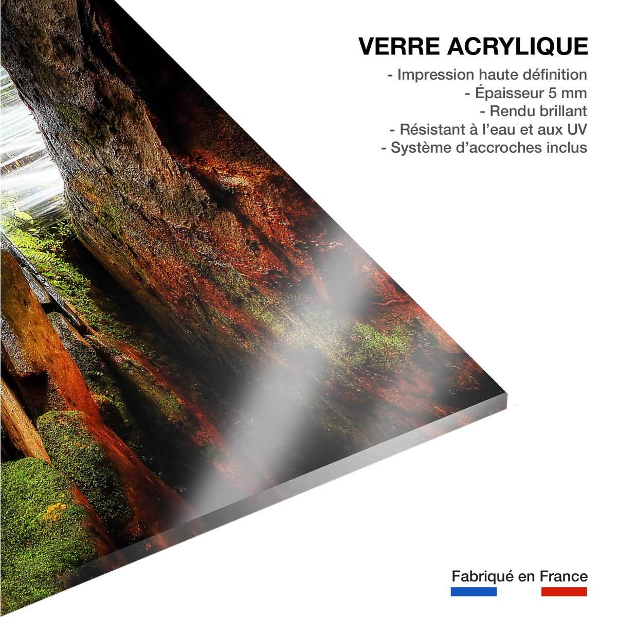 Tableau nature chute d'eau Tableau plexiglas