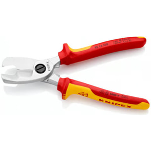 Coupe-câbles KNIPEX à double tranchants - Isolés 1000 V - Ø 20 mm - 95 16 200