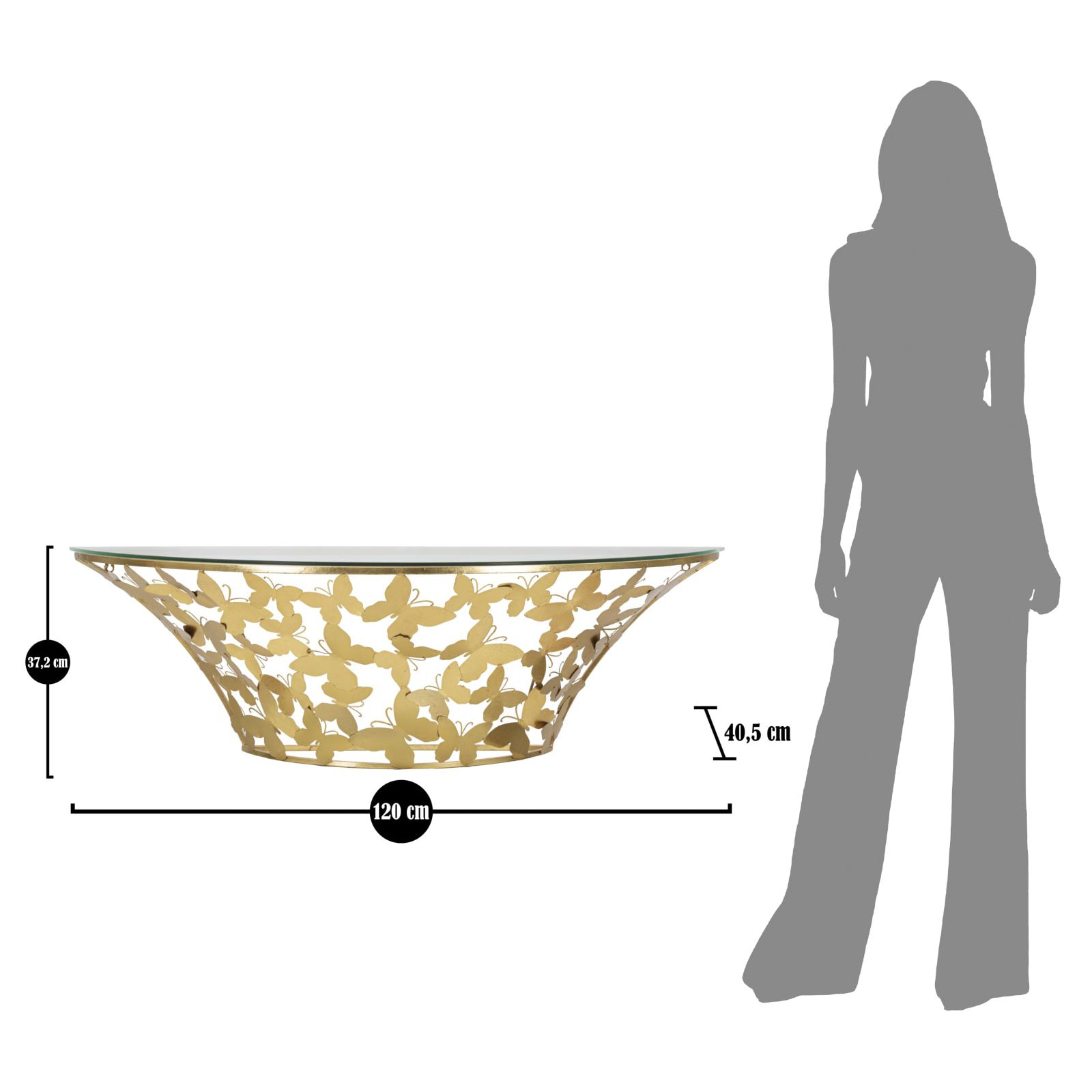 CONSOLE DA MURRO BUTTERFLIES CM 120X40,5X37,2