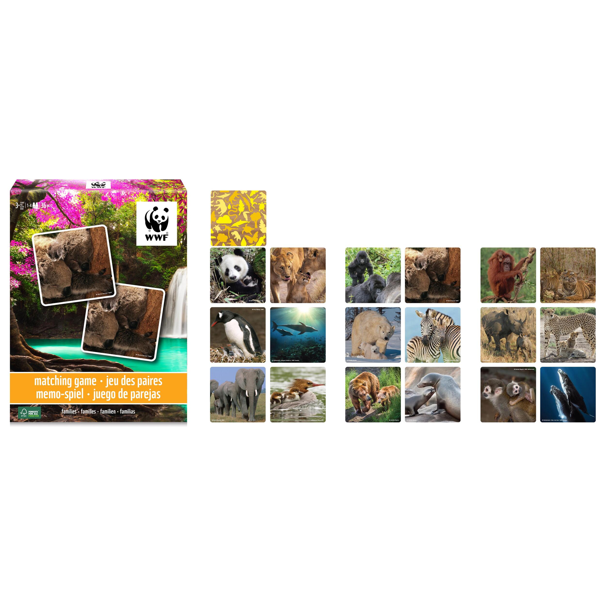 WWF JUEGO DE MEMORIA PAREJAS - FAMILIAS 36 PCS