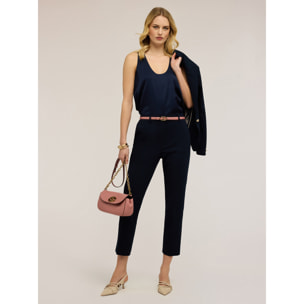 Motivi - Top in raso a spalla larga - Blu