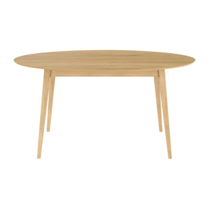 Table ovale 6 personnes en bois clair 150 cm - Eddy