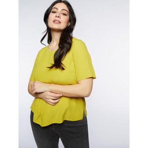 Fiorella Rubino - Blusa recta con mangas cortas - Amarillo