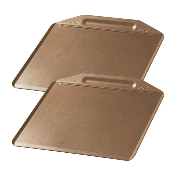 Ensemble de 2 Plaques à pâtisserie sans rebords 36 x 33 cm Zenker Mojave Gold