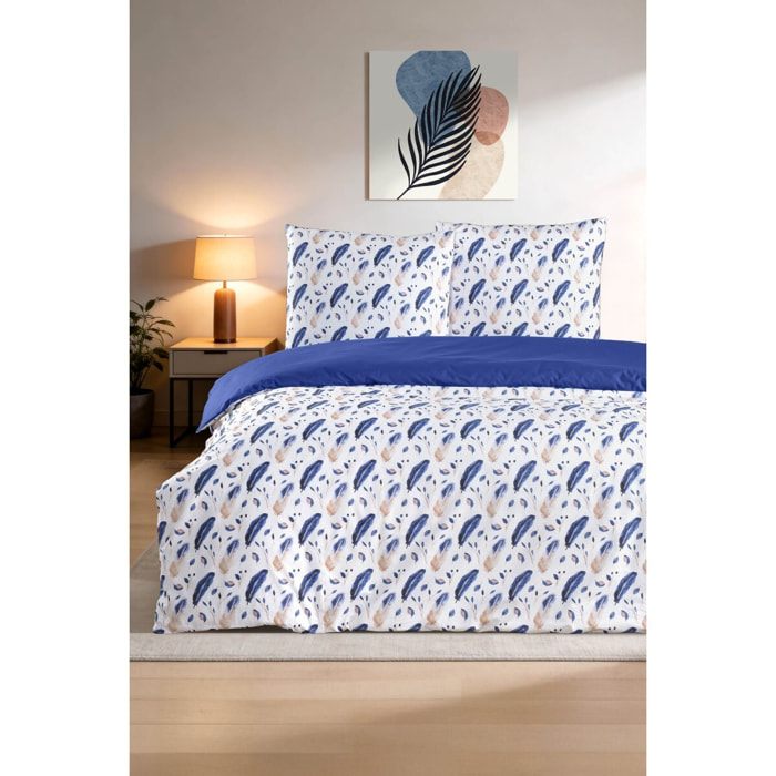 Parure housse de couette et taie(s) d'oreiller coton imprimé