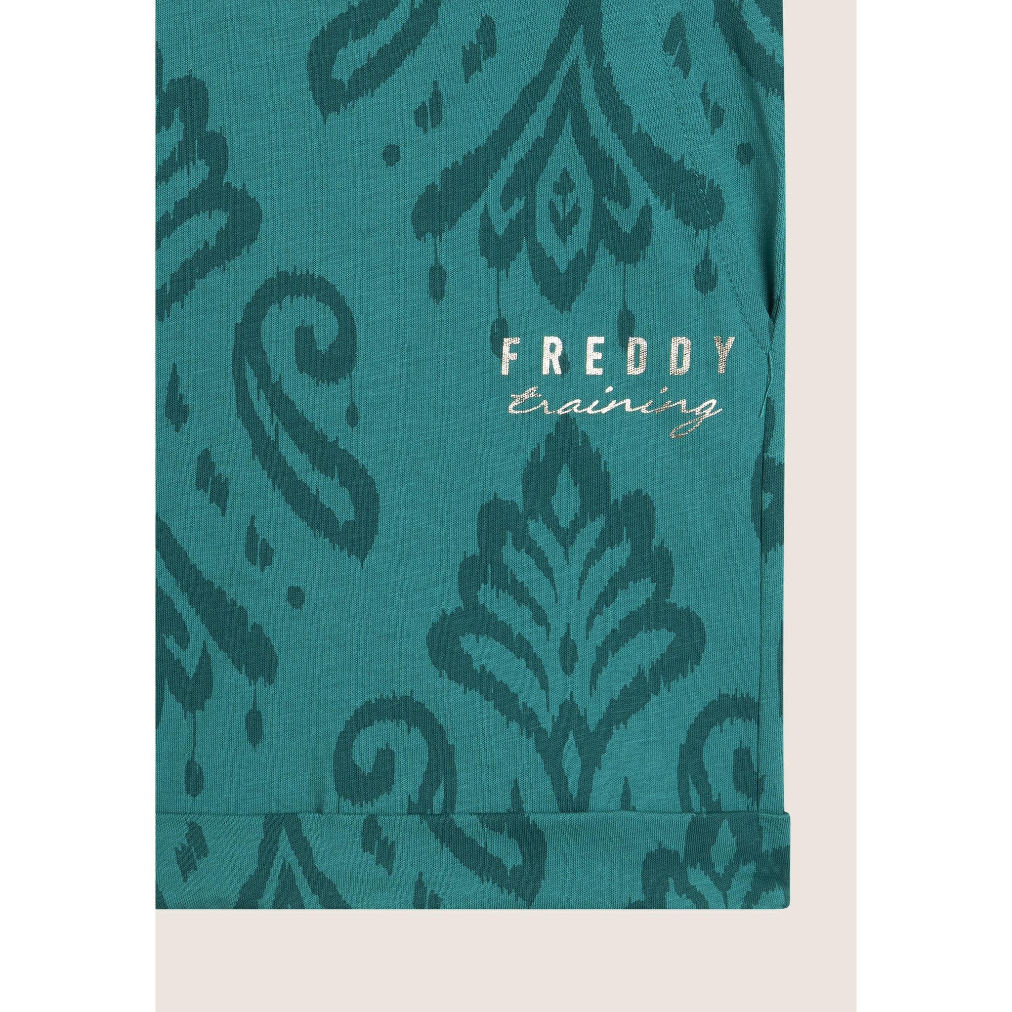 Tuta corta floreale in jersey con top a canotta