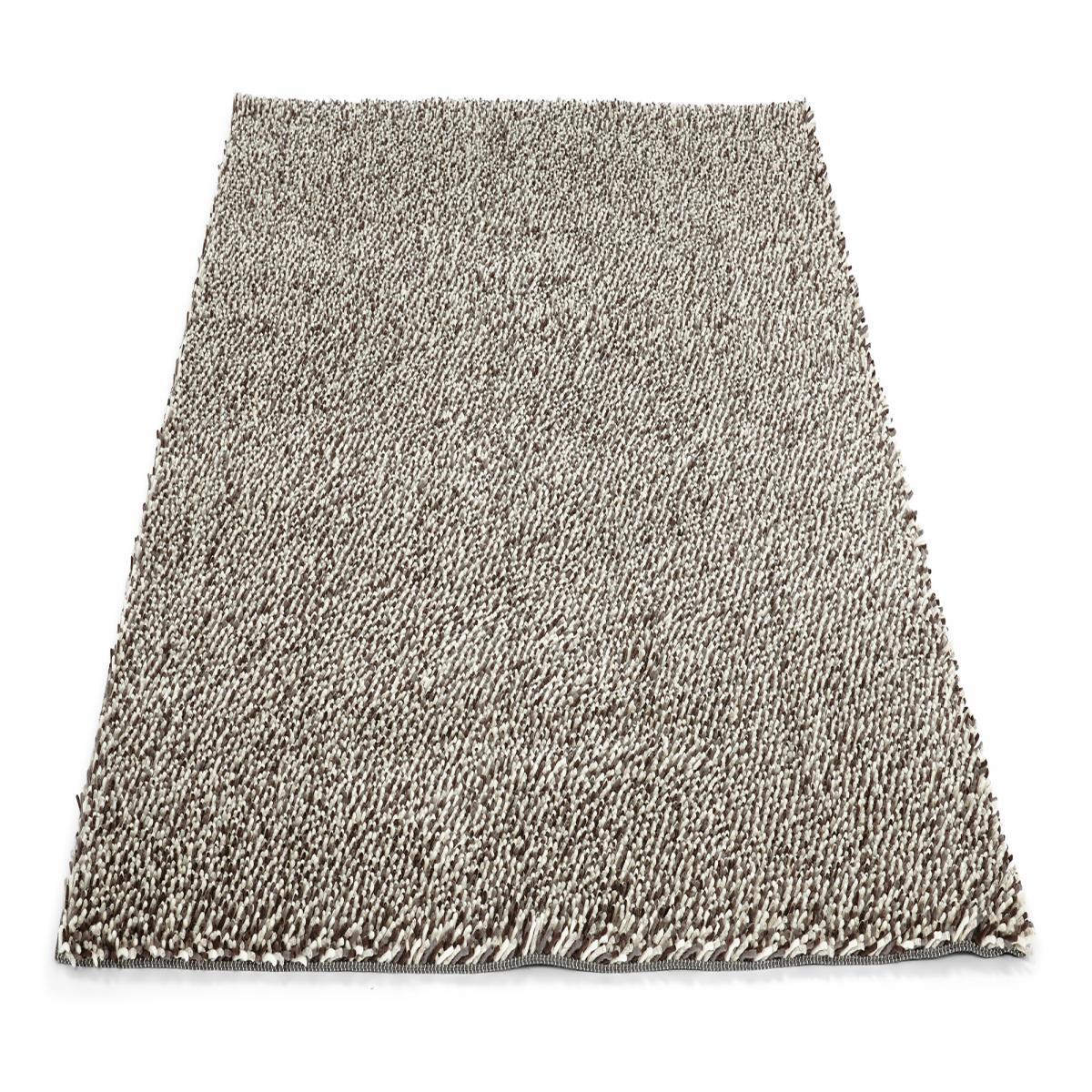 Tapis longs poils shaggy tissé en laine motif uni PIWA