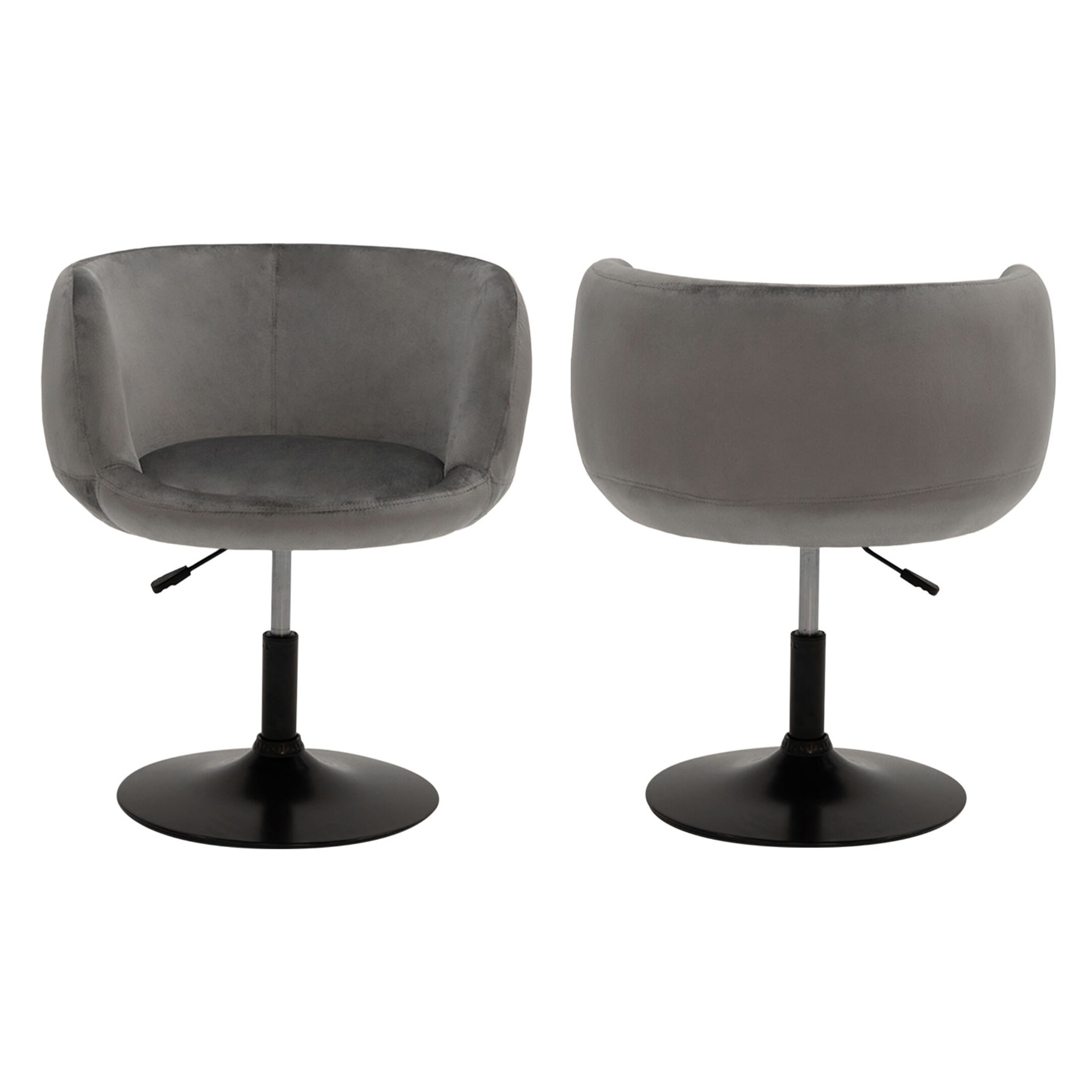Tabouret de bar en velours gris NOLAN