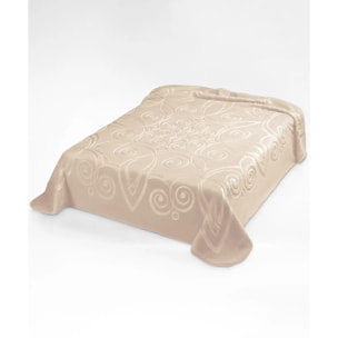 Coperta Plaid Naturale in tinta unita con morbido pile di poliestere