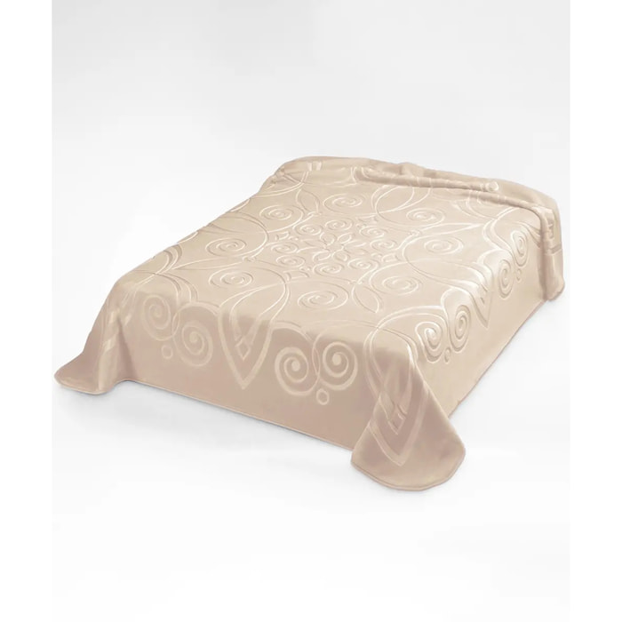 Coperta Plaid Naturale in tinta unita con morbido pile di poliestere