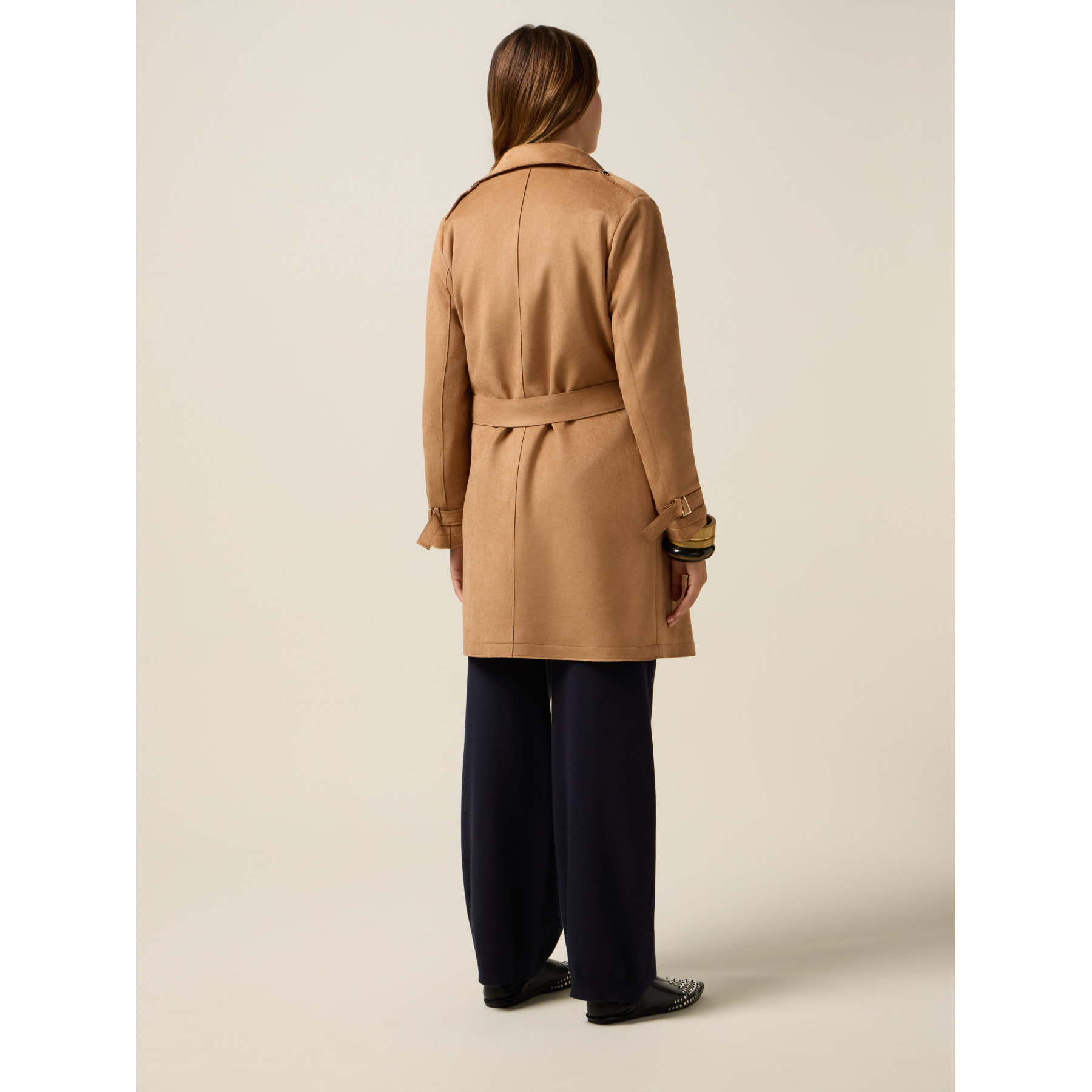 Oltre - Trench con cintura in vita - Beige